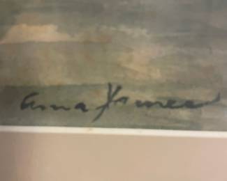 Signed water color