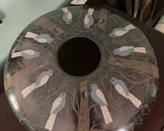 Elicena Cota Mata Ortiz Blue Jay Pottery $300 Measurement: 14" diameter, 6" tall