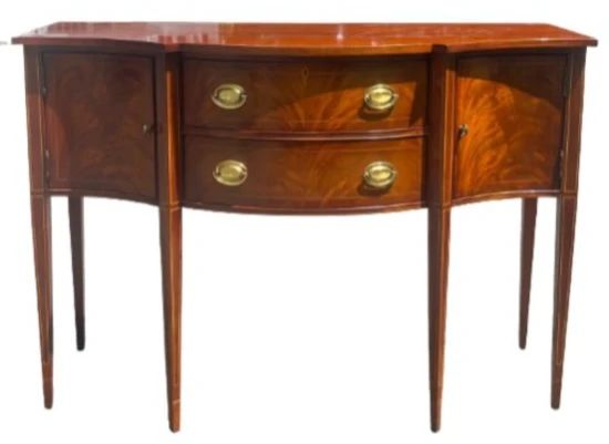 Hickory Historical James River Plantation Sheraton Style Bow Front Sideboard