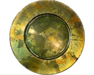 Decorative Glass 12" Iridescent Design Serving Plate Charger