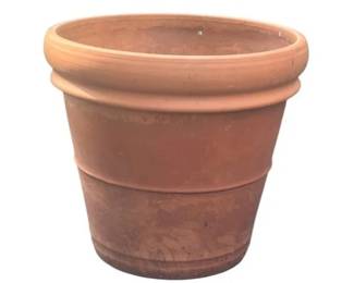 Italian Terracotta Roll Rim Planter Terracotta, Handmade In Italy
