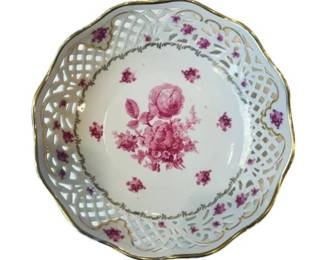 Reticulated Bavarian Porcelain Plate