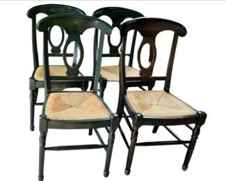 4 Pottery Barn Chairs - Black