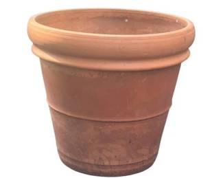Italian Terracotta Roll Rim Planter Terracotta, Handmade In Italy