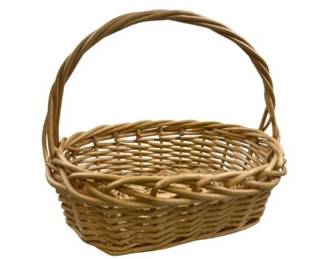 Woven Wicker Basket With Handle