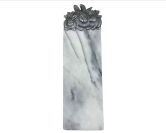 Marble & Silvertone Cheese Board Serving Piece