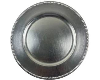 Gibson Overseas Inc Silver Hard Plastic 13" Charger Under Plate