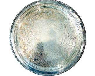 Silver Plate Gallery Tray - Signed William Rogers