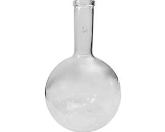 Large Pyrex Flat Bottom Boiling Flask - Signed