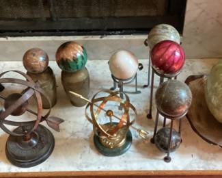Collection of Trippensee Planetariium and other globes and orreries