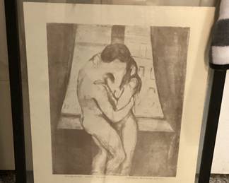 Wall Art the Kiss Print by Edvard Munch