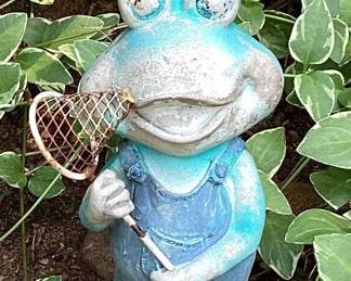 Frog with a tennis racket