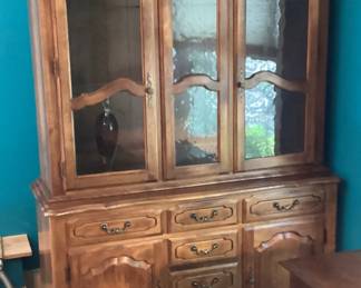 Vintage French Provencal China cabinet
