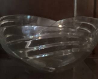 Cut Glass Heart Shaped bowl