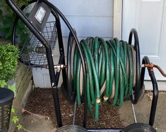 Garden Hose and Hose reel cart