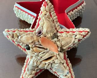Star Shaped trinket box made from seashells
