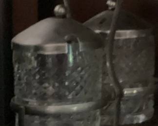 Cut Glass Salt and Peper shakers