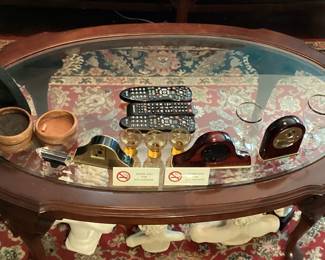 Oval Glass Top coffee Table