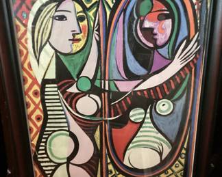 Wall Art Girl before a mirror by pablo picasso