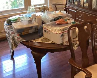 Mahogany Dining Room Table and Chairs