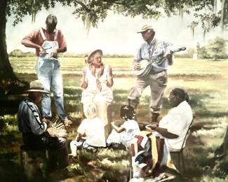 Print of Kathryn Tucker Windham. All of the subjects on the print have autographed it.