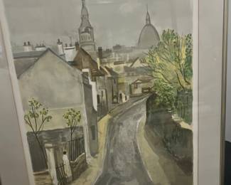 City Street Signed Lithograph Roger Forissier