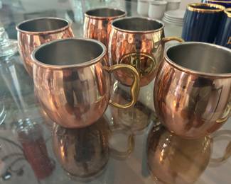 Set of Copper Mule Mugs