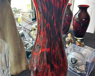 Tall Blown Glass Vase