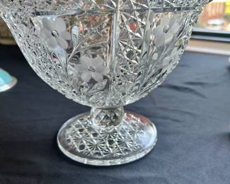 McKee Glass Pedestal Serving Dish