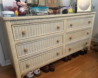Vintage Henry Link Wicker Dresser