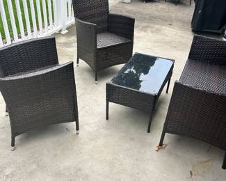 New Wicker Set - Setee, 2 Chairs and Table