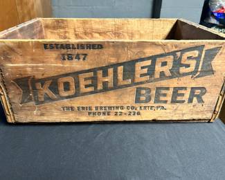 Wooden Koehler Beer Crate
