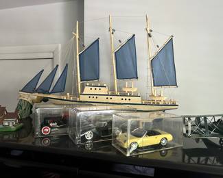 Tool Ship Model and Collector Cars
