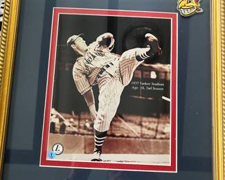 Framed Babe Ruth Photo