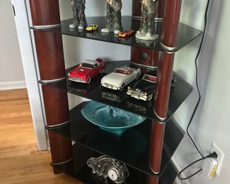 TV Stand and Collectibles