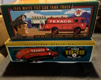 Texaco 1949 White Tilt Cab Tank Truck and 1939 Texaco Truck