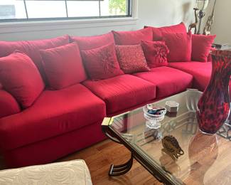 Lovely New Designer Red Sofa