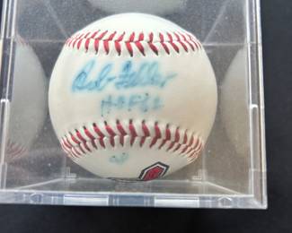 Indian’s Autographed Baseball - Bob Feller - Bullet Bob