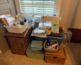 Singer sewing machine and other sewing and craft items