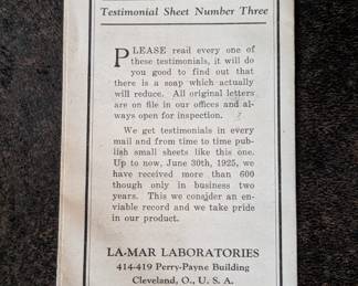 La-Mar Soap Ephemera