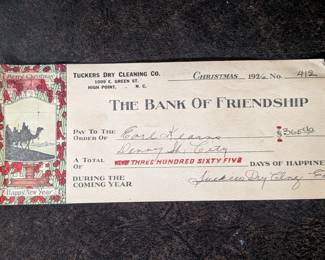 1926 Friendship Check