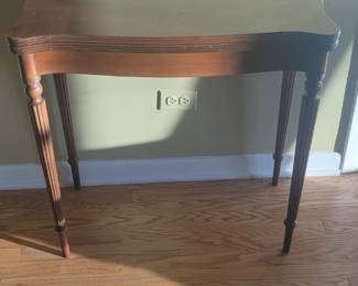Drop leaf table shown closed
