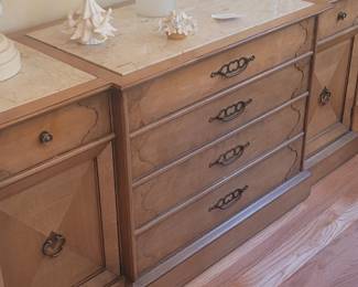 Walter of Wabash Buffet piece to matching Dining Room Set. Perfect Condition. Marble Top 70" W 21"D 30"H