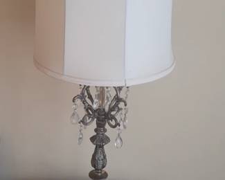 Brass lamp with Crystal. 2 available