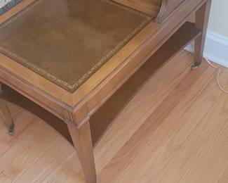 Leather Top Table. 2 Available