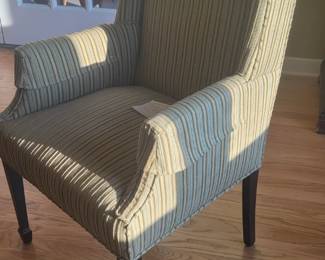 Chenille wing Chairs, narrow for tight spaces. Great accent chair 23"W 42"H 22"D