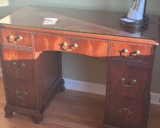7 Drawer desk with glass top 21"D 42"W 30"H
