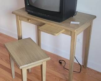 Table with pull out and drawer 32"W 18"D 27"H