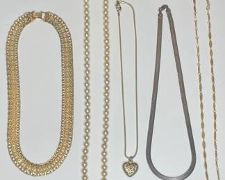 Vintage necklaces includes Monet & Sterling silver