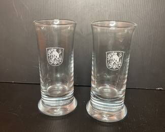 Coat of arms beer glasses